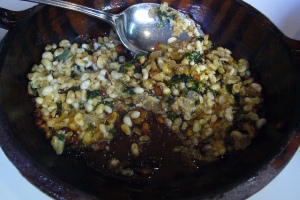 Escamole or Ant Eggs in a Mexican street snack